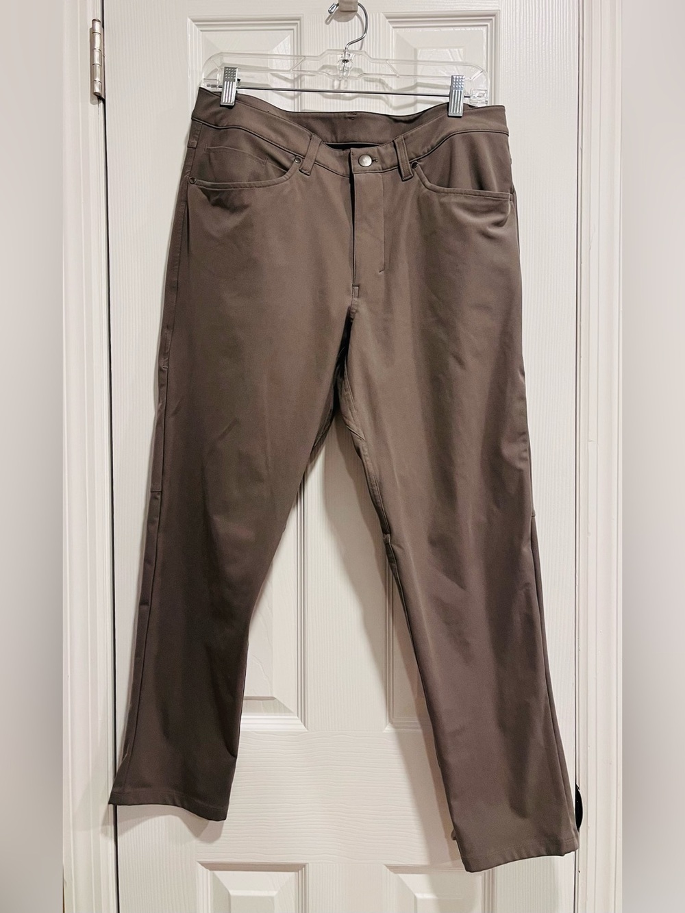 Lululemon athletica slim fit abc 5 pocket casual pants size 32 color nomad taupe - Picture 2 of 8